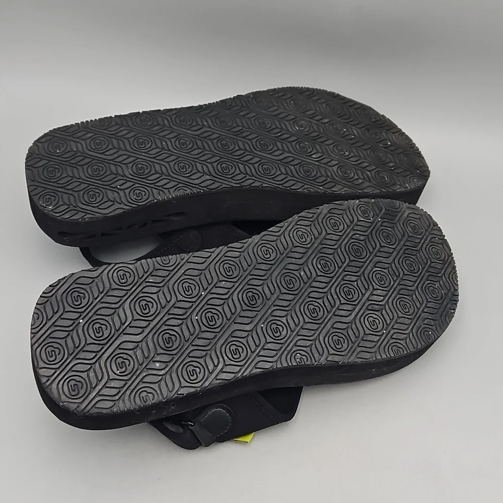 The Healing Sole Black Orthopedic Plantar Fasciitis Sandals Men's 10.5